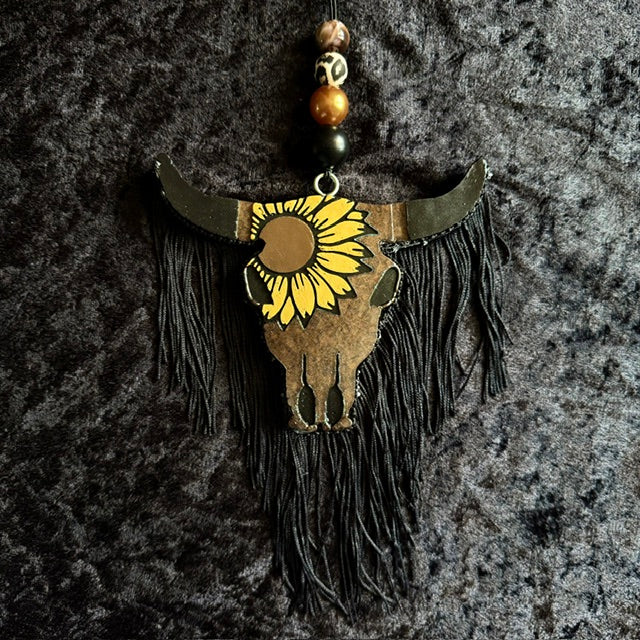 SUNFLOWER STEER SKULL
